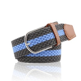 NiceYnn Men's Elastic Adjustable Waist Belt - Womens 3.3cm Wide Stretch Canvas Braided Belts Vintage Casual With Leather for Jeans, One Size