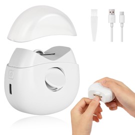 LOPHE Electric Nail Clippers, Nail Trimmer with 2 Speeds, Automatic Electric Nail Cutter with Light, Baby Nail Trimmer for Children, Adults, Seniors (Grey/White)