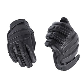 TacFirst Tactical Glove - SEK 1 Cut-Resistant Spectra Leather Glove with Protectors, black, XS