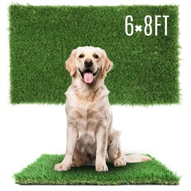 TURF XPRESS 1.38" Artificial Grass Turf 6 x 8 FT, Dog Grass Pads Indoor Outdoor Garden Lawn Landscape Patio Turf Mat Thick Fake Faux Grass Rug Dog Pets Mat for Puppy Potty Training
