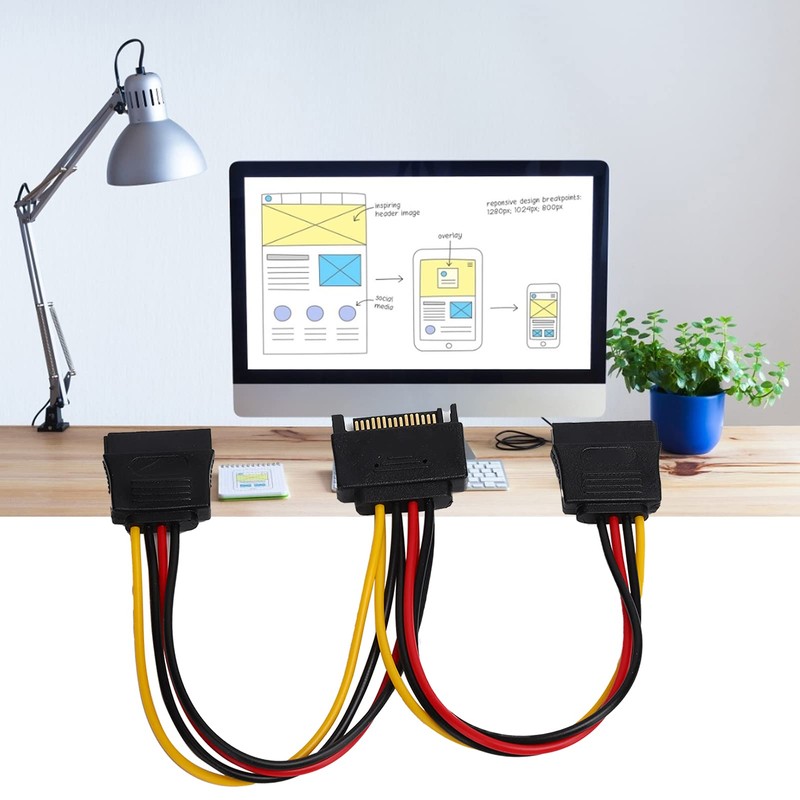 Unidad de Disco Duro SATA Cable Adaptador de Corriente 1