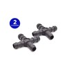 S&M 2 x Black Drip Cross 16mm 544606