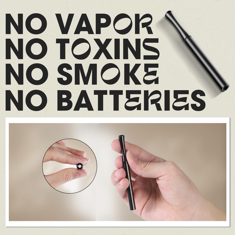 Boderi Quit Inhaler Stainless Steel with 4 Packs Double Mint