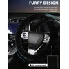 Fluffy Warm Steering Wheel Cover, Faux Wool Soft Texture Cute