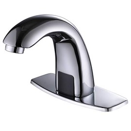 Charmingwater Touchless Bathroom Sink Faucet, Motion Automatic Sensor Faucet with Hole Cover Plate, Chrome