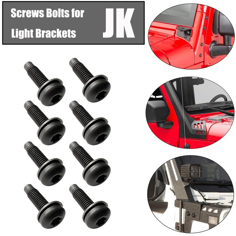 Screws Bolts for Jeep Wrangler JK,M8 Bolts Applied to Windshield