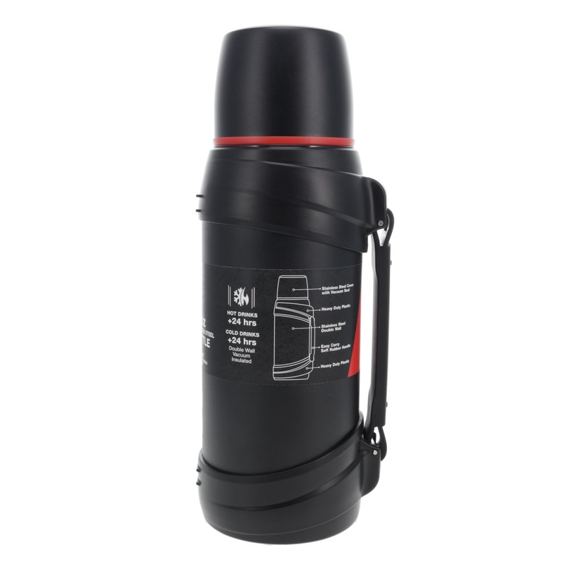 Cummins CMNTHERMOSBK Large 2-Liter Stainless Steel Insulated Water Bottle 67-Ounce