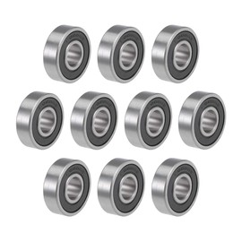 TOP-VIGOR 10Pcs 6000-2RS Deep Groove Ball Bearings, Z2 10mm x 26mm x 8mm Double Sealed Industrial Bearings, Chrome Steel Skateboard Bearings for Electrical Instrument Equipment