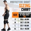 Shinestone Protective Padded Shorts Detachable Protection Pants (Black, Medium)