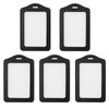 WSERE 5 Pieces PU Leather ID Card Badge Holder, Vertical