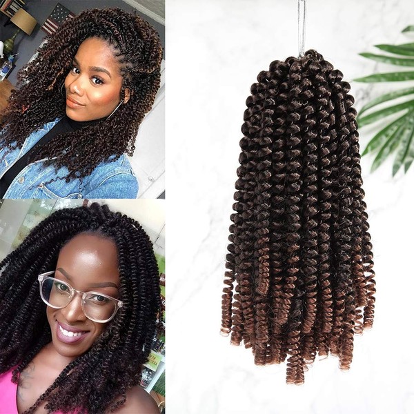 Spring Twist Crochet Braids -60 Strands/Pack- Curly Marley Twist Hairpiece