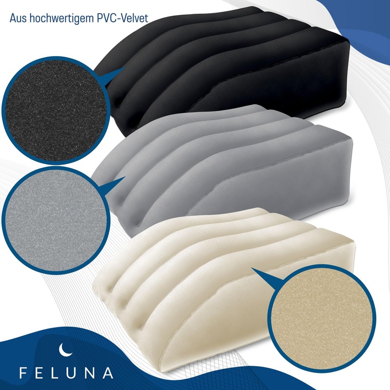 Ergonomic Wedge Pillow for Sleeping, Inflatable Orthopedic Leg Raiser to