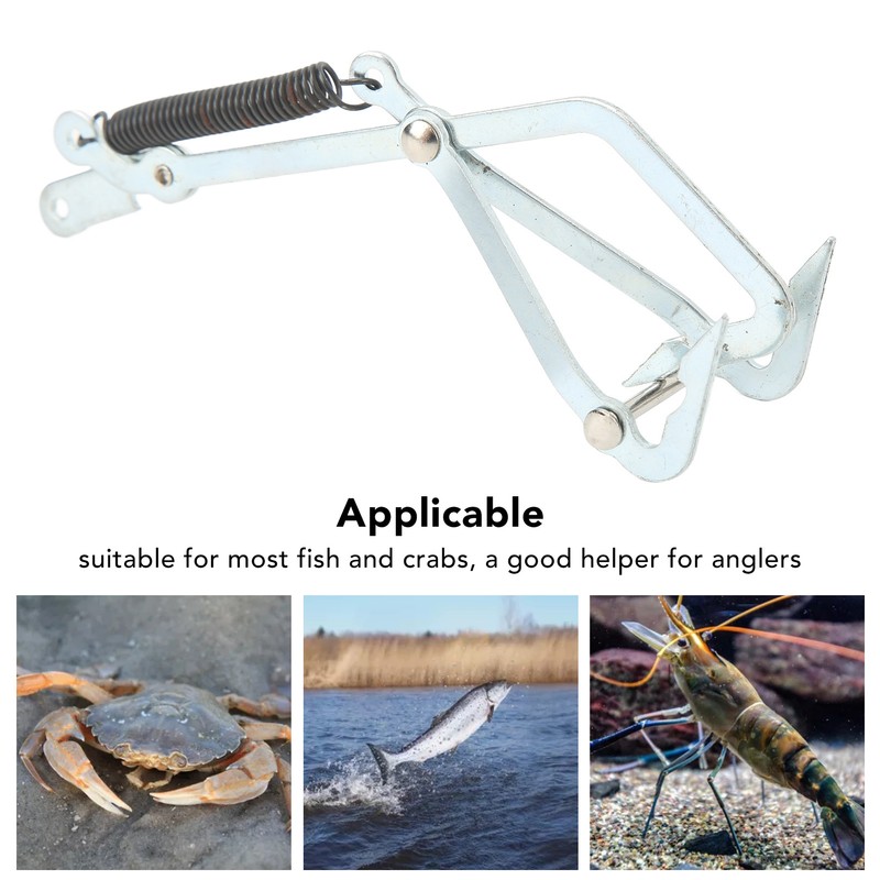 10pcs Stainless Steel Crab Grabber Rustproof Seafood Grabber with Spring
