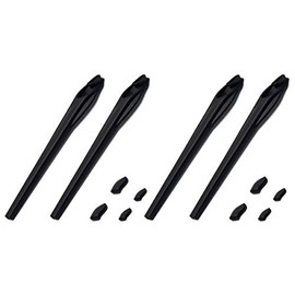 Saucer 2 Pairs Replacement Nose Pieces Pads & Earsocks Temple Sleeve Rubber Kit compatible with Oakley Flak 2.0/Flak 2.0 XL Sunglass - Black