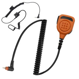 JUYODE Waterproof Radio Speaker Mic Walkie Talkie Shoulder Handheld Microphone with PTT for SL300 SL3500 SL3500e SL7550 SL7550e SL1600 SL2600 TLK-100 SL1K SL1M Orange (SL1M-02)