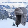 Kurhatic Winter Trapper Hat, Warm 100% Rabbit Fur Aviator Hat,
