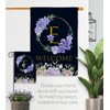 Breeze Decor Welcome E Initial Garden House Flag Kit Monogram