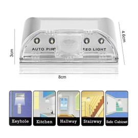 LZPGITGD Door Light, Keyhole Light with Auto Sensor Motion Detector, LED Night Light for Bathroom, Kids Room, Kitchen, Bedroom, Stairway(2 Silver)