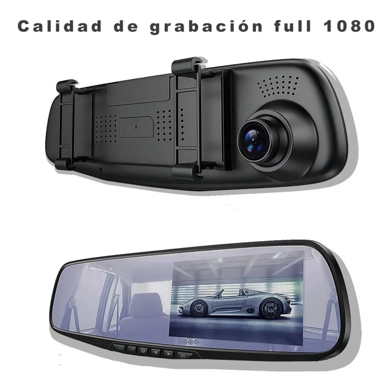 Camara Espejo Retrovisor Frente Y Trasera Auto Full Hd Dvr