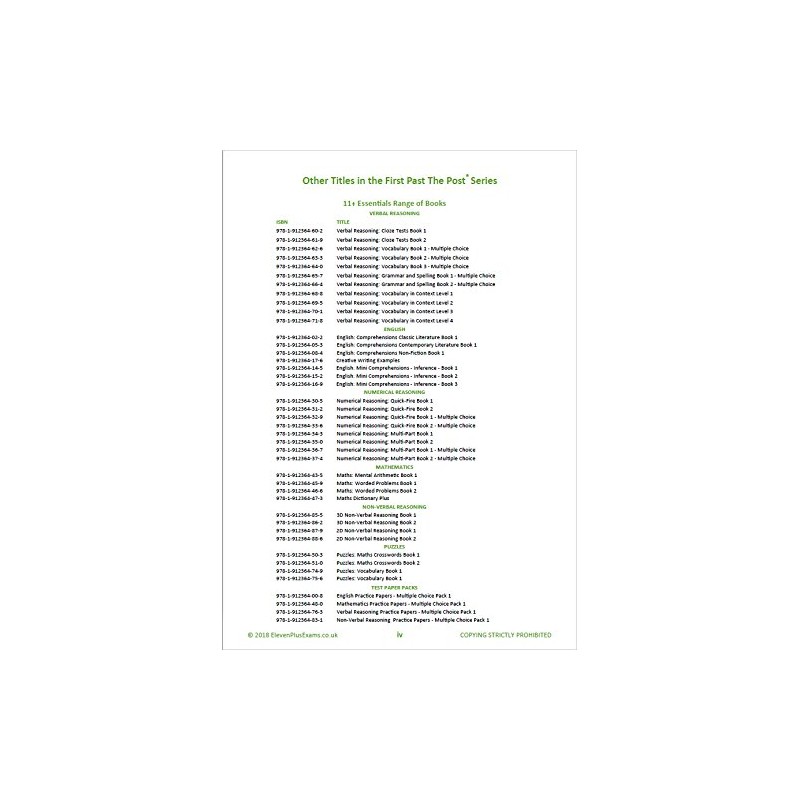 11+ Essentials English Mini Comprehensions: Inference Book 3 (First Past