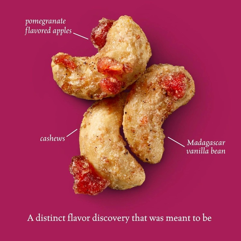 Sahale Pomegranate Vanilla Cashews 4oz 6pk Gluten-Free Snack Mix