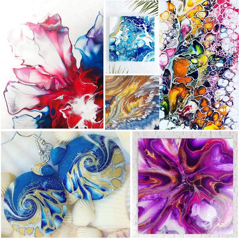 13 Pcs Acrylic Paint Strainers,Plastic Flower Strainers Silicone Pouring Drain