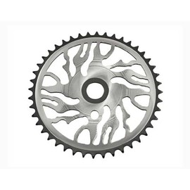 Lowrider Sprocket Zt7i-d 44t 1/2 X 1/8 Chrome/Black. for Bicycles, Bikes, Beach Cruiser, Strech Bikes, limos, Chopper Cruiser