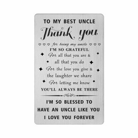 FALOGI Best Uncle Gifts for Men, Uncle Card from Nephew Niece, I Love My Uncle Gifts