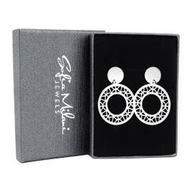 SOFIA MILANI - Women's Earrings 925 Silver - Ornament Stud Earrings, Sterling Silver, No Gemstone