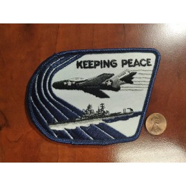 Vintage Voyager Keeping Peace USA Military Forces Patch Emblem NEW Iron-On Sew