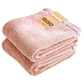 OSTD Plus Mocomoco Face Towels, Set of 2, Pink, Approx. 13.4 x 31.5 inches (34 x 80 cm), Fashionable, Good Design Award, Dull Color, 8 Colors to Choose from, Fluffy, 100% Cotton