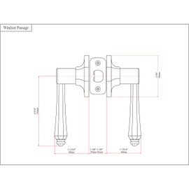 Designers Impressions Windsor Design Satin Nickel Passage Door Lever