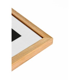 nielsen Skava Photo Frame, 13x18cm with White Mount to fit 9x13cm, Oak Wooden Picture Frame with Protective Float Glass and Push and Turn Clips - Oak