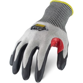 Ironclad Knit A6 Foam Nitrile Touch Gloves, Extra Small, Black/Gray