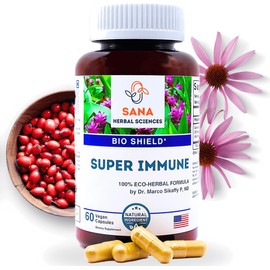 Rapid Immune Boost with Organic Echinacea Vitamin C Cayenne and More | Immune Support Supplement for Adults | 60 Capsules | by Sana Herbal and Dr. Marco Sikaffy