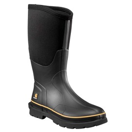 Carhartt Men's 15" Waterproof Rubber Pull-On Nano Safety Toe CMV1451 Knee High Boot, Black, 11