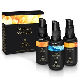 Skincare Set Vegan with Vitamin C Serum + Hyaluronic Serum + Beauty Fluid with Ceramide - On Organic Aloe Vera Base - Pampering Mother's Day Gift, Gifts for Mum, Gifts for Women, 3 x 30 ml