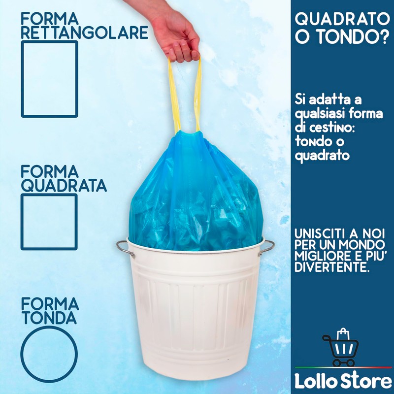 60 Bags 55 x 65 cm Blue Talc Scented 40