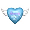 Happy Heavenly Father's Day Balloons heart shaped with angel wings