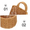 CAXUSD 1pc Woven Wall Hanging Basket for Kitchen Storage Versatile