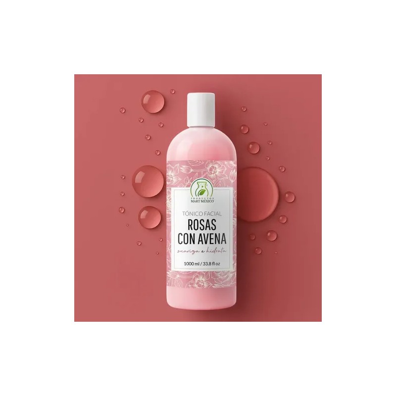 Tónico Facial Productos Mart Mexico 1L Agua De Rosas &
