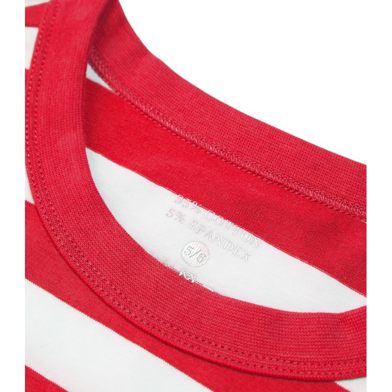 Silenroar Boys Tshirt Striped(red/White,7)