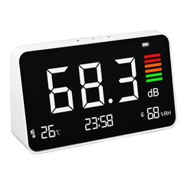 3 in 1 Decibel Meter, 30-130dB Noise Decibel Meter LED Display Noise Temperature Hygrometer, Noise Level Meter, Classroom, Home, Factory Noise Measurement