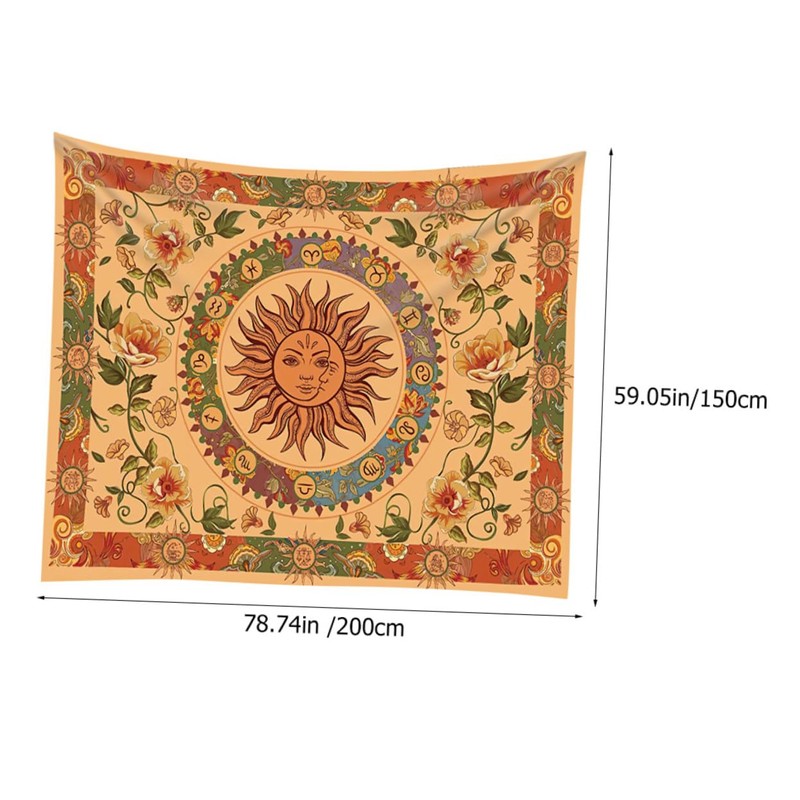 Levemolo Sun Moon Tapestry Wall Hanging Bohemian Style Home Decoration