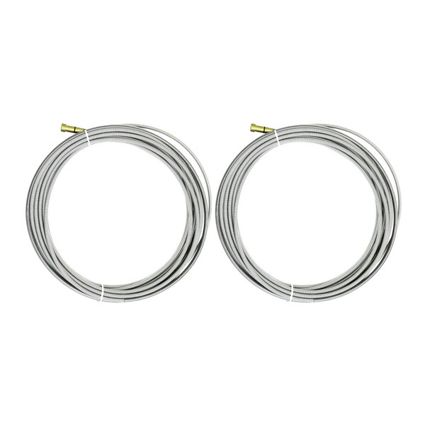 WeldingCity 2-pk Steel Conduit Liner 42-4045-15 15-ft .040"-.045" for Lincoln