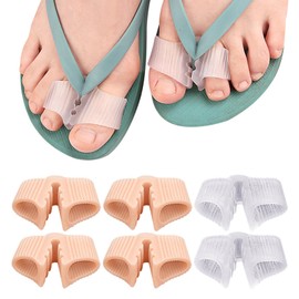 8 Pack Gel Toe Separators, Soft Breathable Big Toe Corrector with Gel Toe Spacer Cushion, Bunion Toe Separators for Bunion Corrector and Overlapping Toes Women Men, Specially Used For Flip Flops