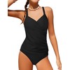 AGAPENG Girls Swimsuits Size 14-16 Girls Tankini Swimsuits Twist V