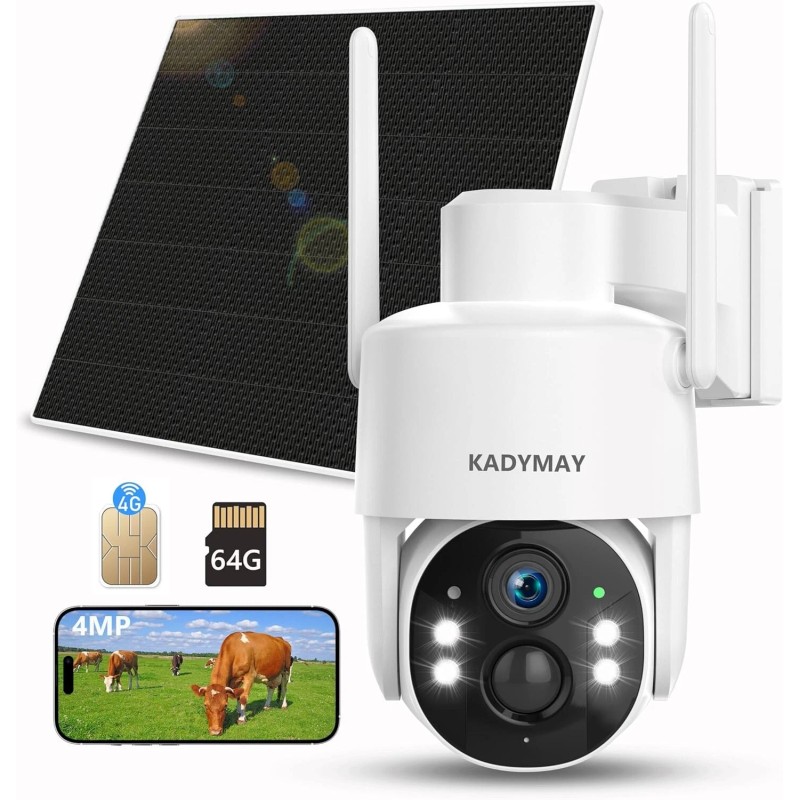 Envilink 4G LTE 180° Auto Tracking Outdoor Security Camera, No