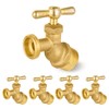 5-Pack HeSun Brass No-Kink Hose Bibb Valve, 1/2" MIP Inlet