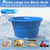 IPOW 2Pack Extra Large Ice Block Molds,16LBS Reusable Giant Ice